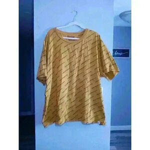 Aeropostale T Shirt Mens Size 4XL Mustard Gold with Black Lettering‎ EUC